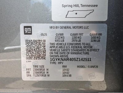 2025 Cadillac XT5 FWD Luxury