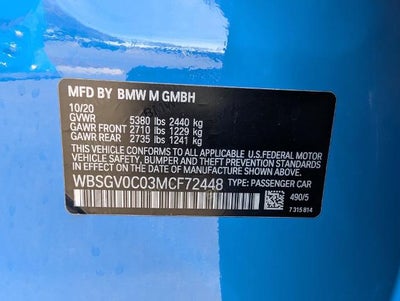 2021 BMW M8 M8 Gran Coupe