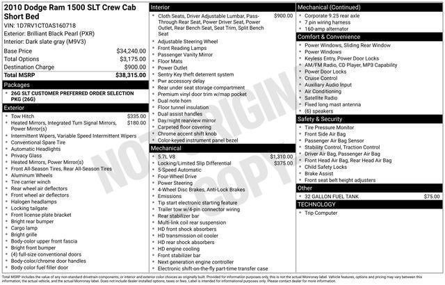 2010 Dodge Ram 1500 SLT