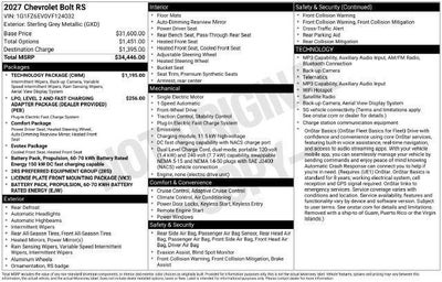 2027 Chevrolet Bolt RS