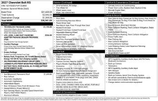 2027 Chevrolet Bolt RS