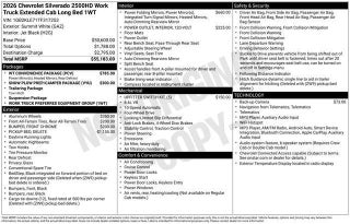 2026 Chevrolet Silverado 2500 HD Work Truck