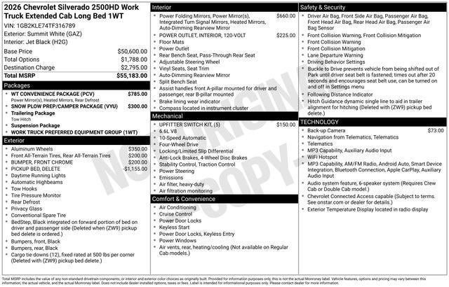 2026 Chevrolet Silverado 2500 HD Work Truck