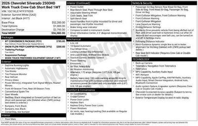 2026 Chevrolet Silverado 2500 HD Work Truck