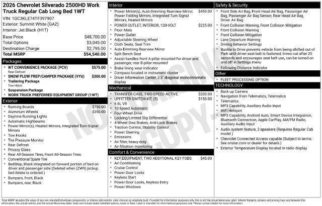 2026 Chevrolet Silverado 2500 HD Work Truck