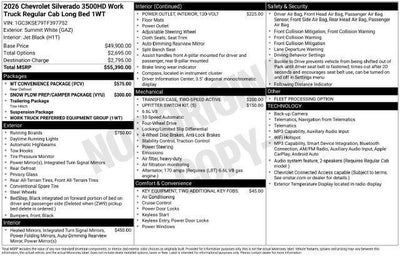 2026 Chevrolet Silverado 3500 HD Work Truck