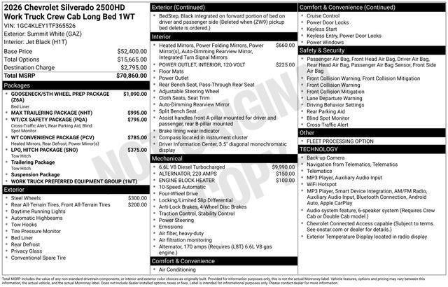 2026 Chevrolet Silverado 2500 HD Work Truck