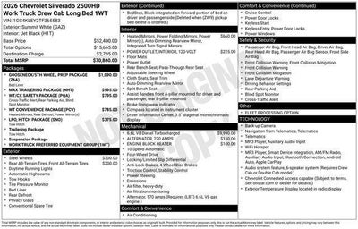 2026 Chevrolet Silverado 2500 HD Work Truck