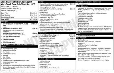 2026 Chevrolet Silverado 2500 HD Work Truck