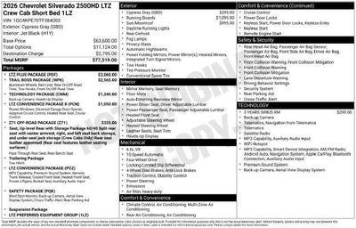 2026 Chevrolet Silverado 2500 HD LTZ