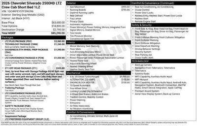 2026 Chevrolet Silverado 2500 HD LTZ