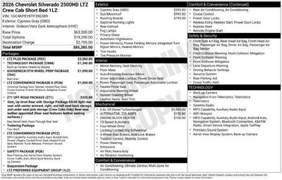 2026 Chevrolet Silverado 2500 HD LTZ