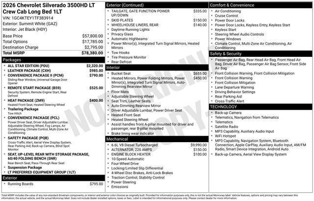 2026 Chevrolet Silverado 3500 HD LT