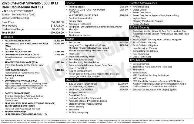 2026 Chevrolet Silverado 3500 HD LT