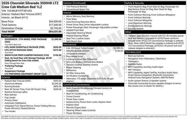 2026 Chevrolet Silverado 3500 HD LTZ