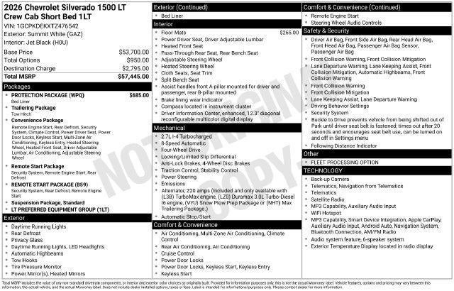 2026 Chevrolet Silverado 1500 LT