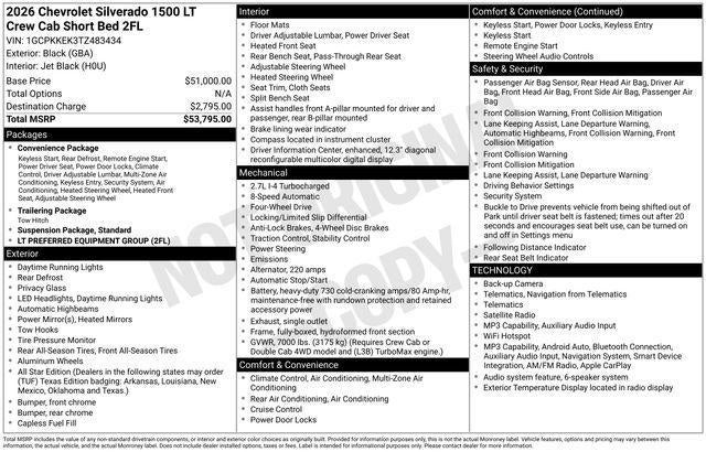 2026 Chevrolet Silverado 1500 LT