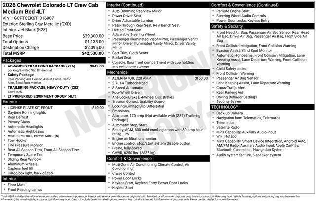 2026 Chevrolet Colorado 4WD LT