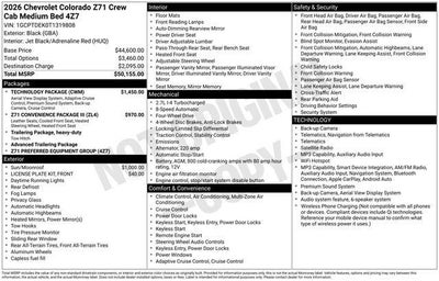 2026 Chevrolet Colorado 4WD Z71