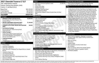 2027 Chevrolet Traverse AWD LT