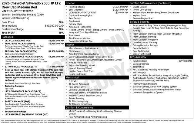 2026 Chevrolet Silverado 2500 HD LTZ