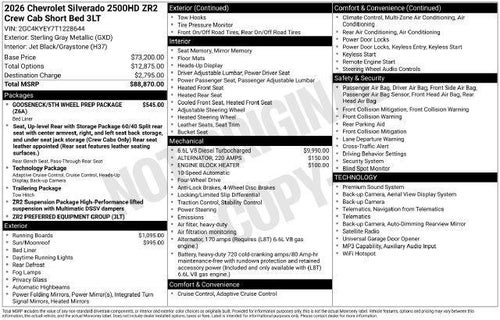 2026 Chevrolet Silverado 2500 HD ZR2