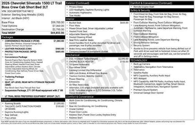 2026 Chevrolet Silverado 1500 LT Trail Boss