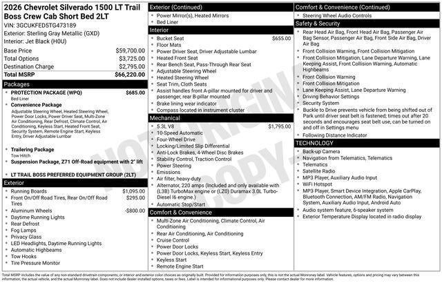 2026 Chevrolet Silverado 1500 LT Trail Boss
