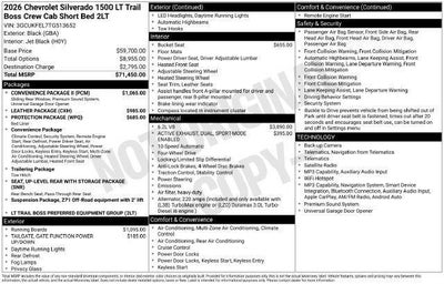 2026 Chevrolet Silverado 1500 LT Trail Boss
