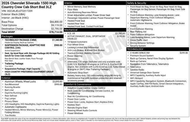 2026 Chevrolet Silverado 1500 High Country