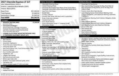 2027 Chevrolet Equinox AWD LT