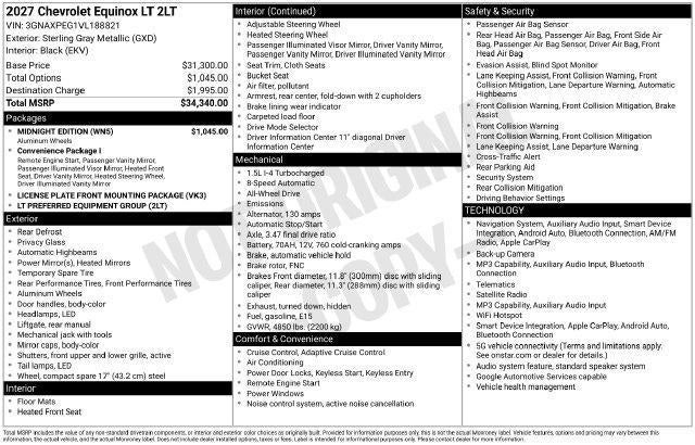 2027 Chevrolet Equinox AWD LT