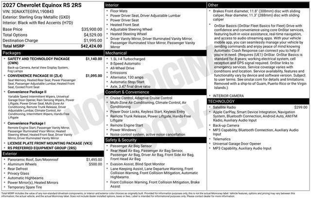 2027 Chevrolet Equinox AWD RS