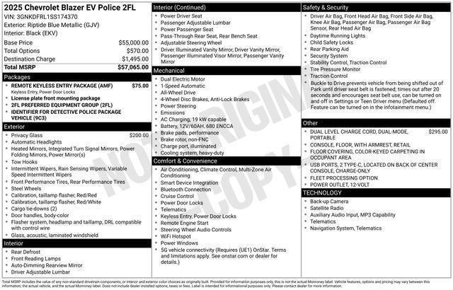 2025 Chevrolet Blazer EV AWD Police