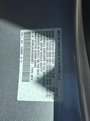 2018 Honda Odyssey Elite