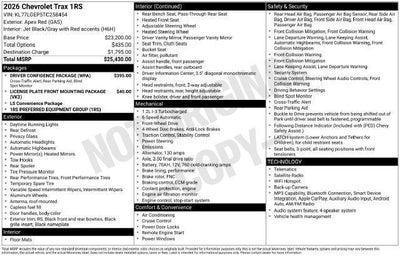 2026 Chevrolet Trax 1RS
