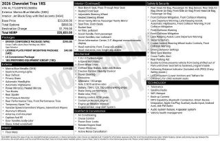 2026 Chevrolet Trax 1RS