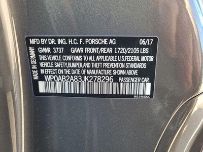 2018 Porsche 718 Cayman S