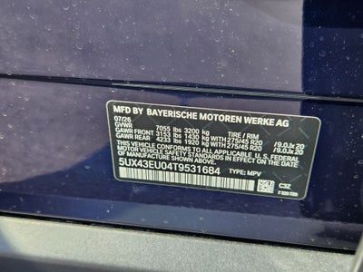 2026 BMW X5 xDrive50e