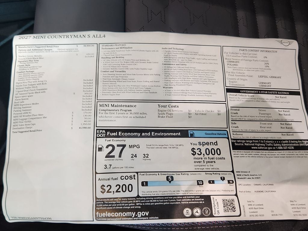 2027 MINI Countryman S